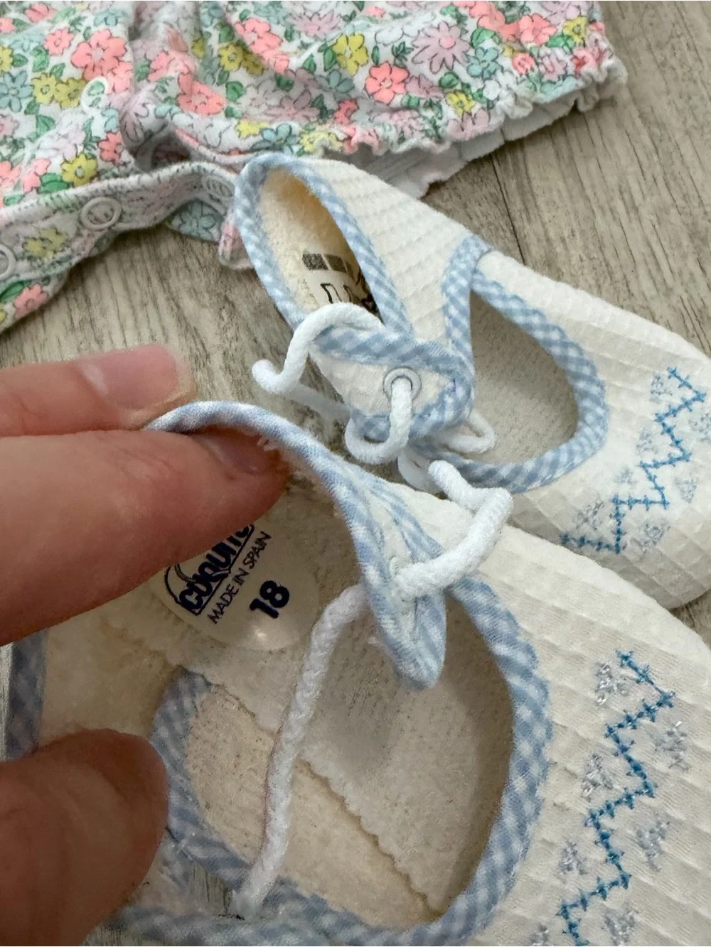 Cottagecore Baby Girls Clothing Lot 6-9 Month Shoes Carters  Floral Embroidered
